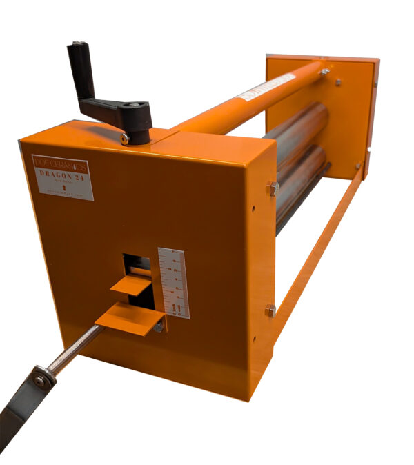 Dragon 24T slab roller side view showing single drive system